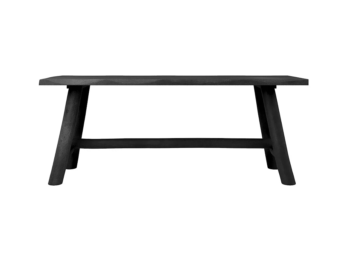 Banc noir en bois de manguier 110 cm - Toxis