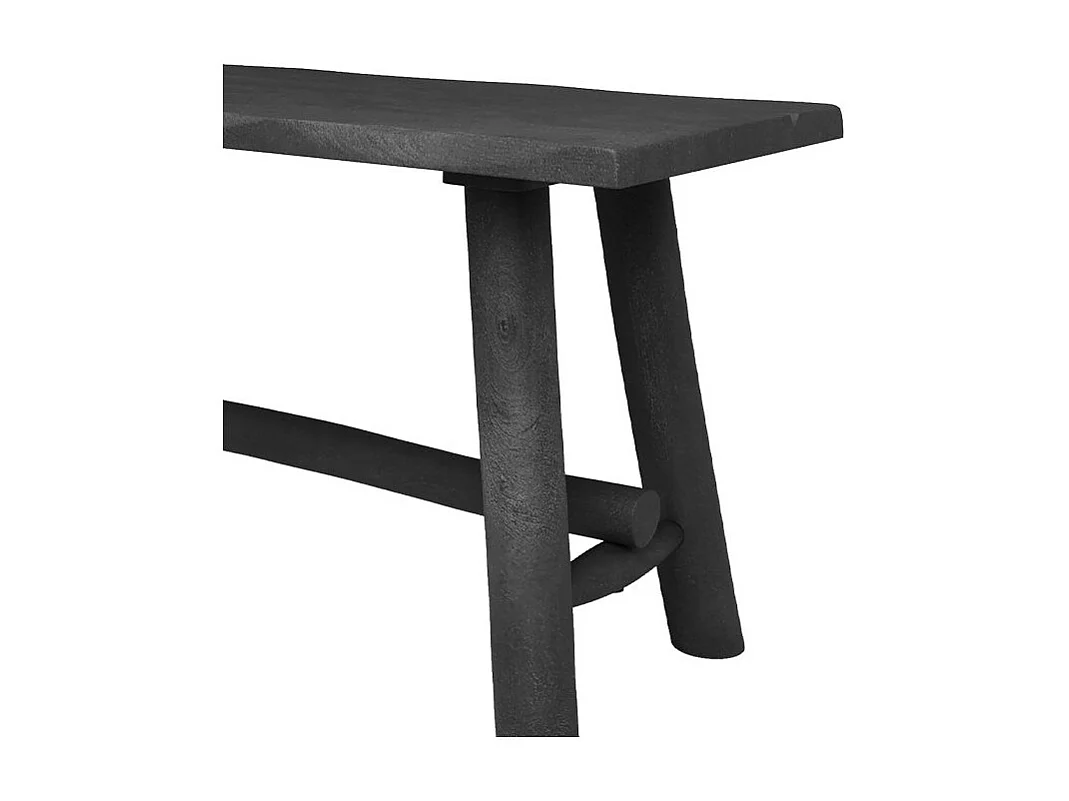 Panca nera in legno di mango 110 cm - Toxis