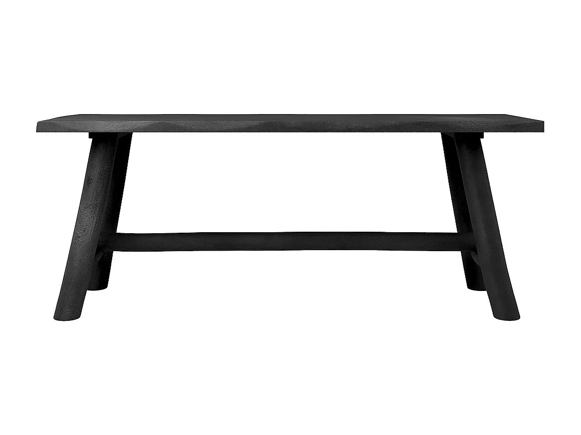 Panca nera in legno di mango 110 cm - Toxis