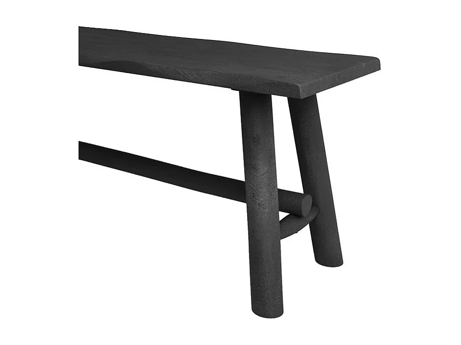 Banco negro de madera de mango 145 cm - Toxis