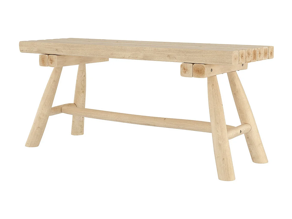 Banc de jardin en branche de teck 2 places - Makam