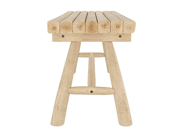 Banc de jardin en branche de teck 2 places - Makam