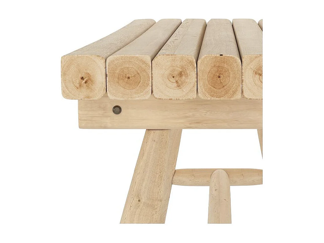 Banc de jardin en branche de teck 2 places - Makam