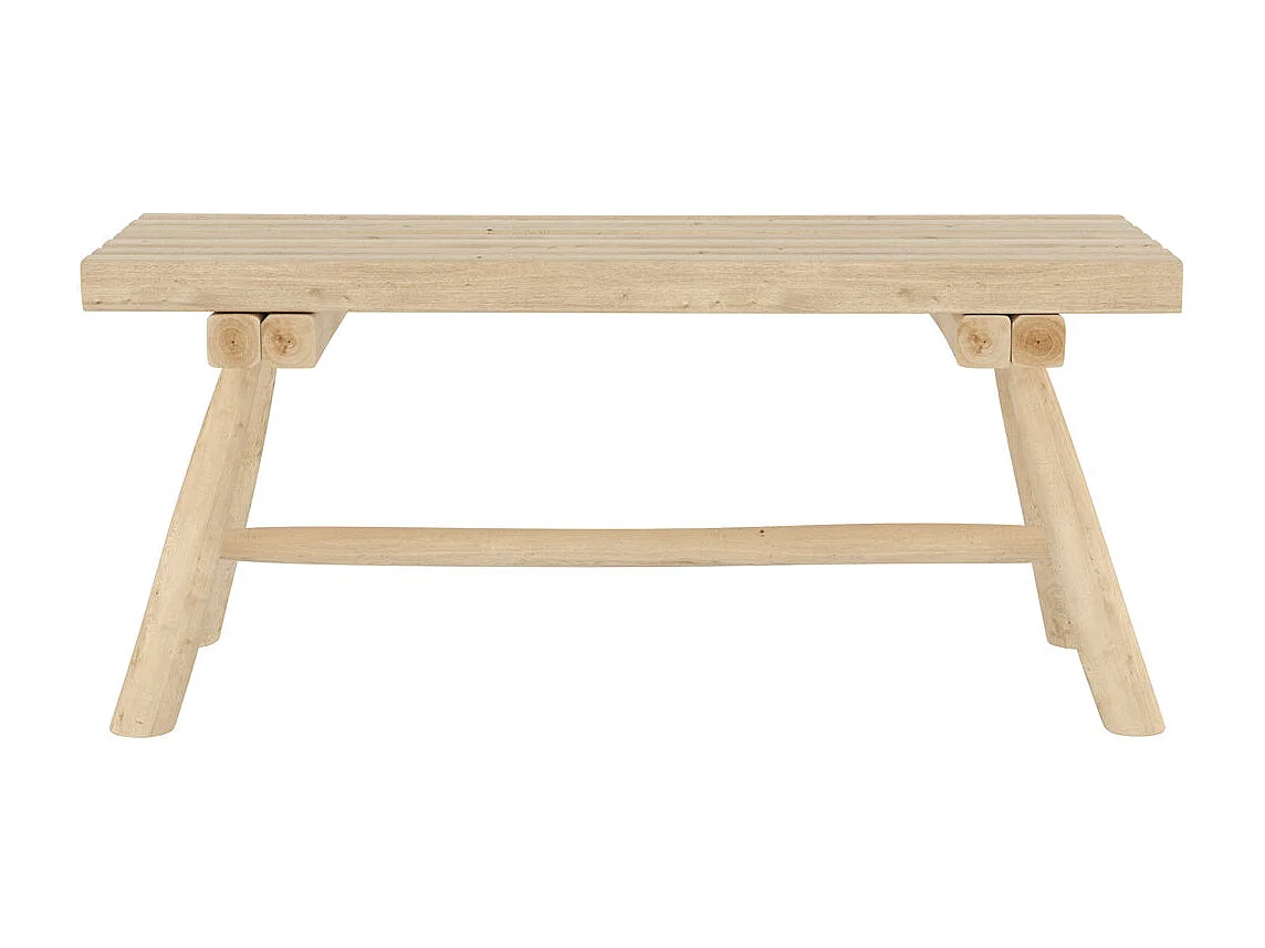 Banc de jardin en branche de teck 2 places - Makam