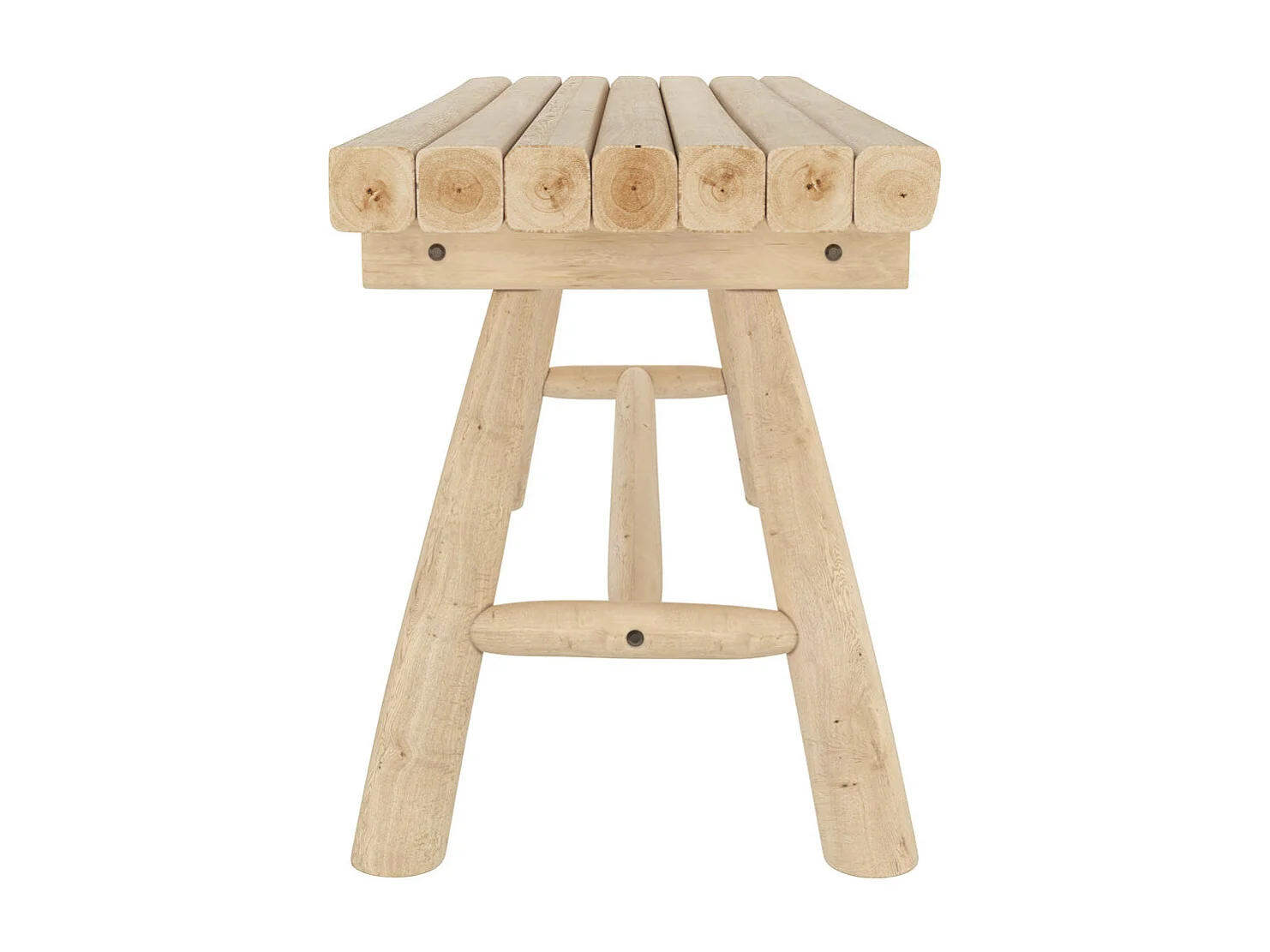 Banc de jardin en branche de teck 2 places - Makam