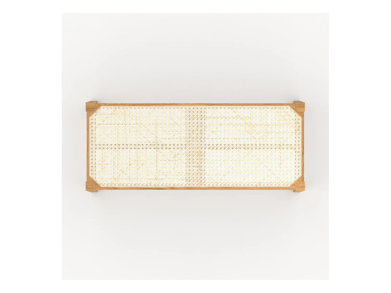 Banco de 2 plazas de roble macizo y caña - Kappa