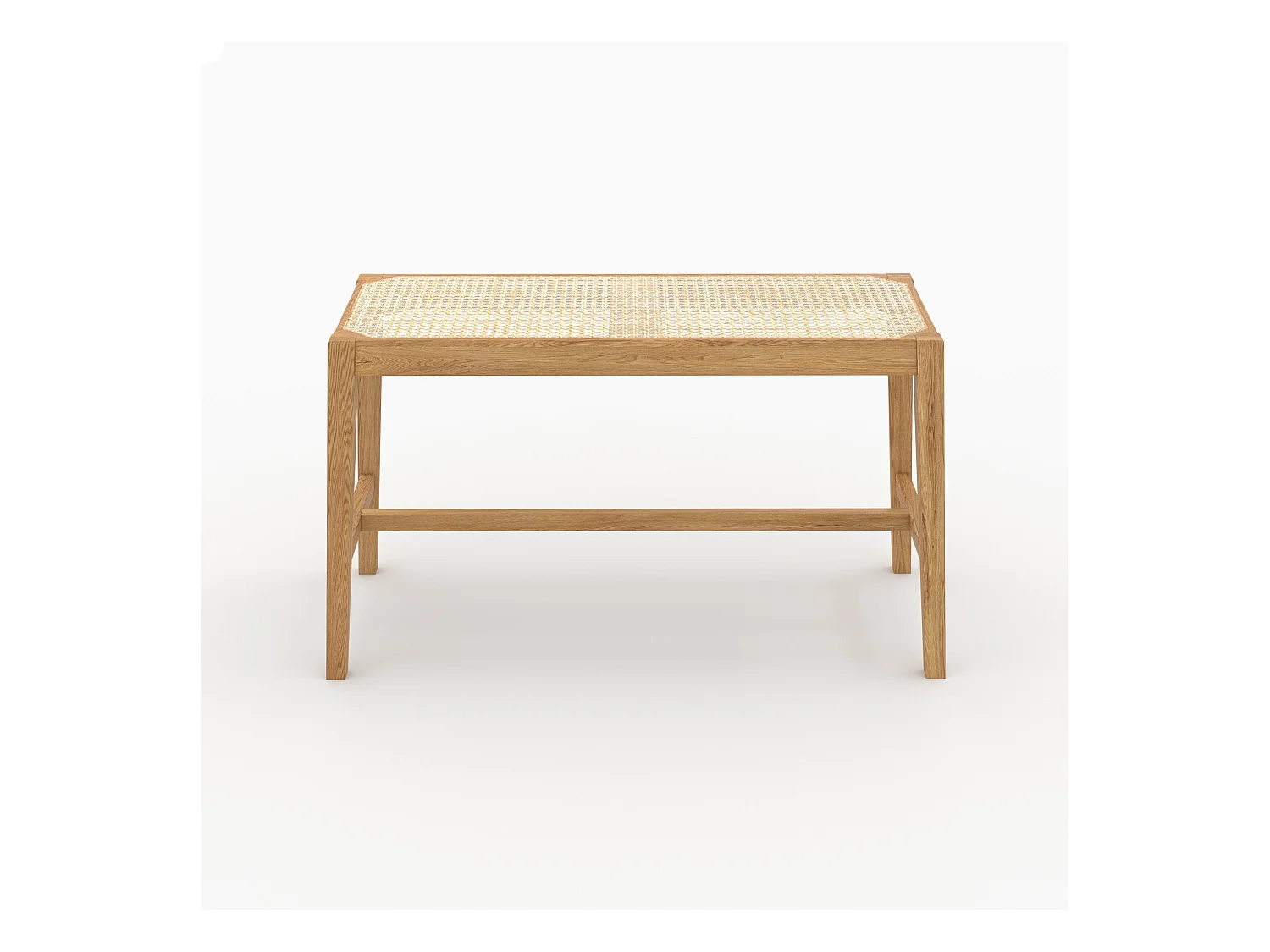 Banco de 2 plazas de roble macizo y caña - Kappa