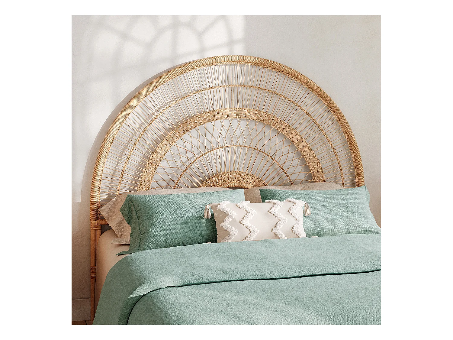 Tête de lit en rotin naturel 140 cm - Astéria