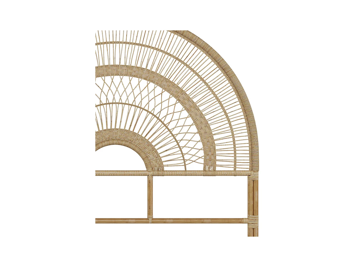 Tête de lit en rotin naturel 140 cm - Astéria
