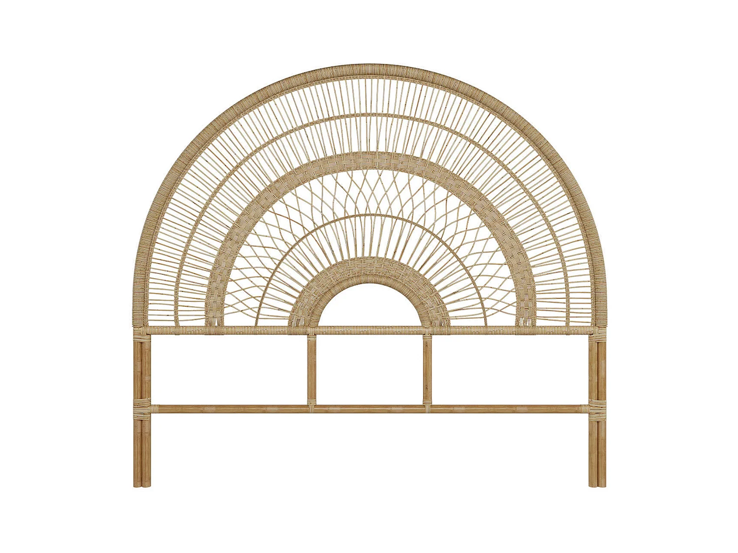 Tête de lit en rotin naturel 140 cm - Astéria