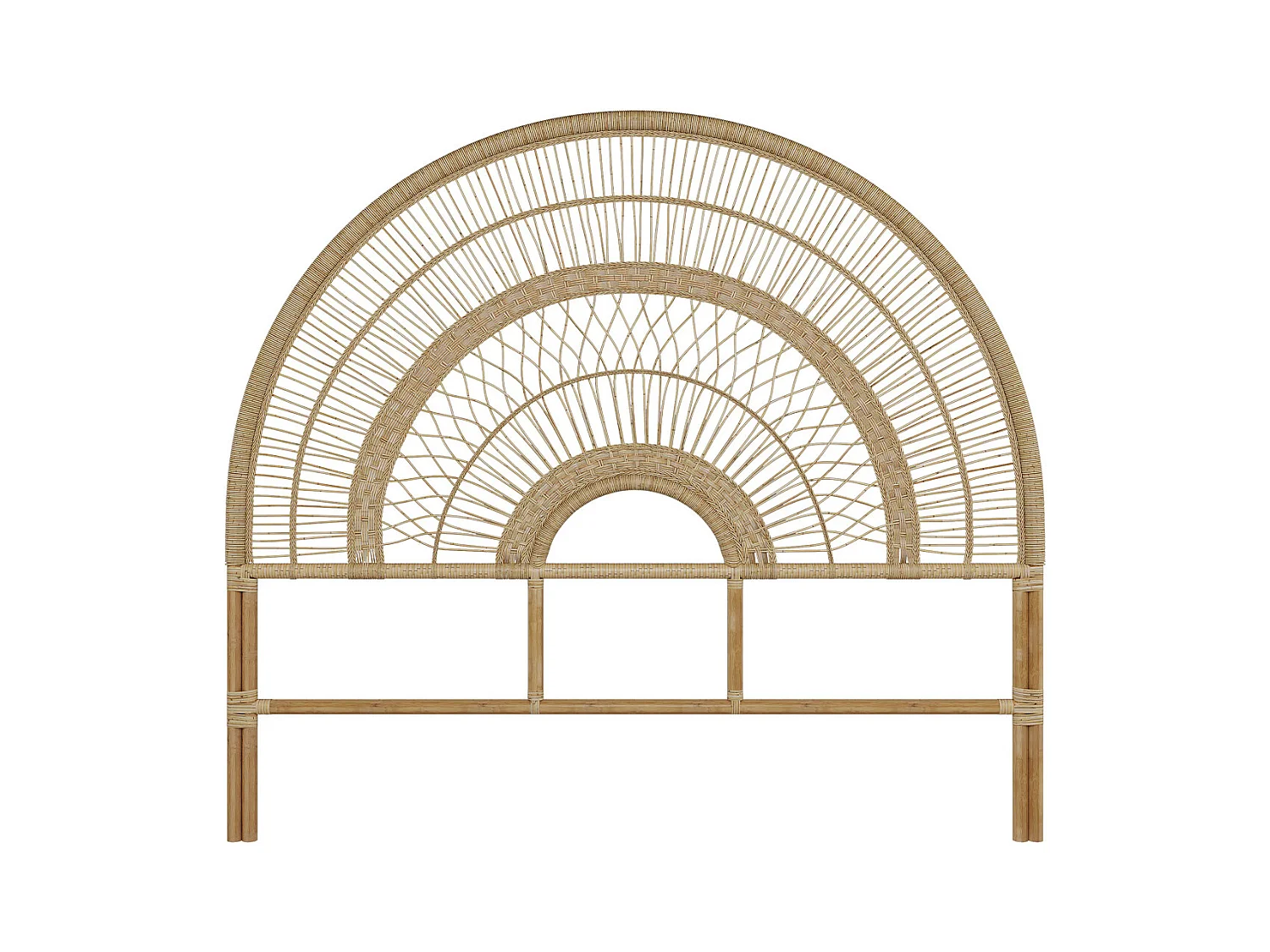 Tête de lit en rotin naturel 140 cm - Astéria