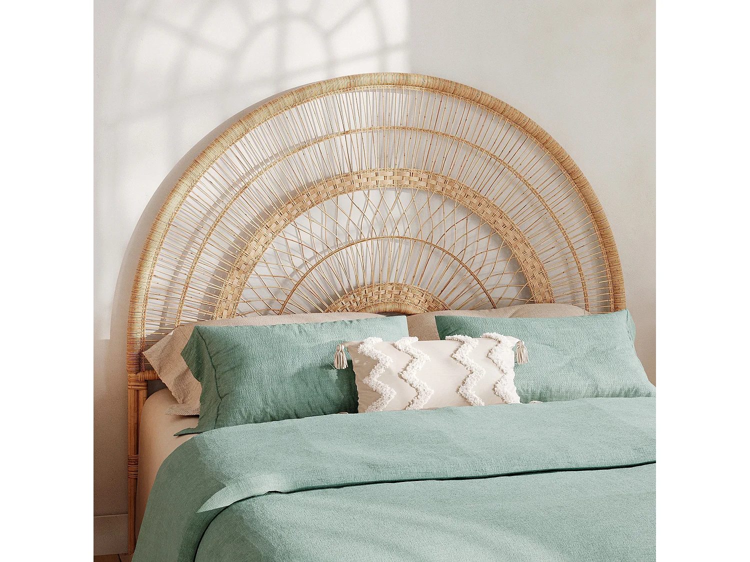 Cabecero de ratán natural 140 cm - Astéria