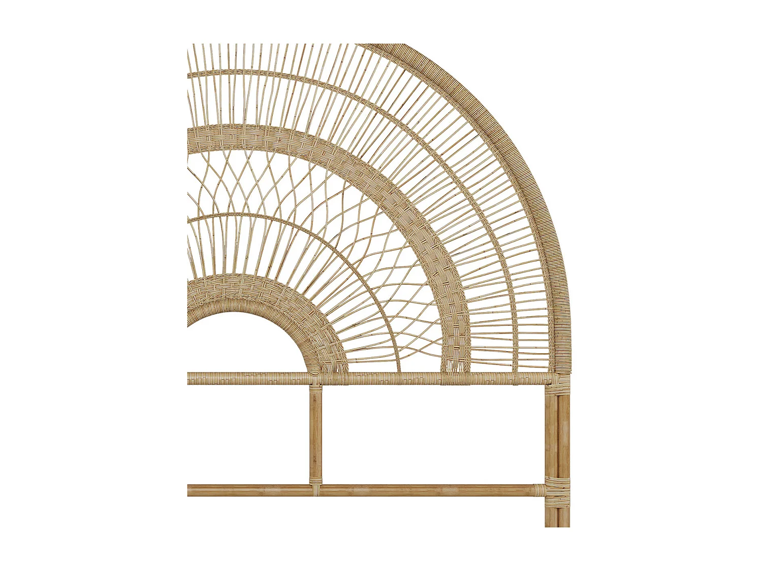 Cabecero de ratán natural 140 cm - Astéria