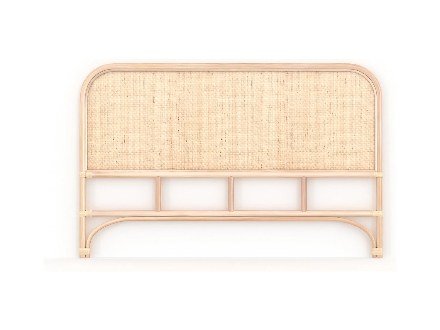 Testata da letto 160 cm in rattan naturale - Néora