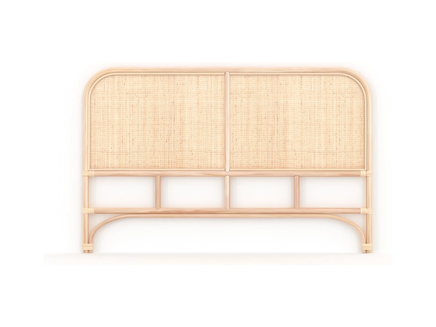 Testata da letto 160 cm in rattan naturale - Néora