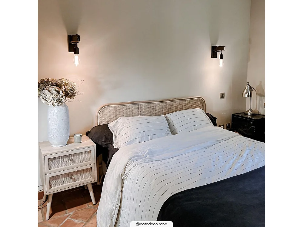 Tête de lit 140 cm en rotin naturel - Grace