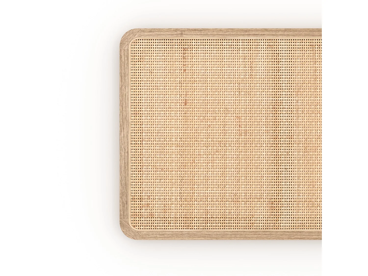 Testiera sospesa in legno e rattan 140 cm - Khao