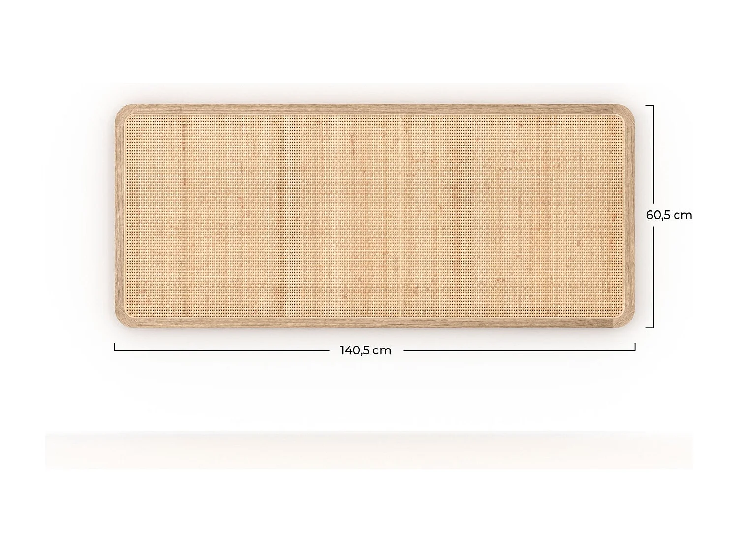 Testiera sospesa in legno e rattan 140 cm - Khao