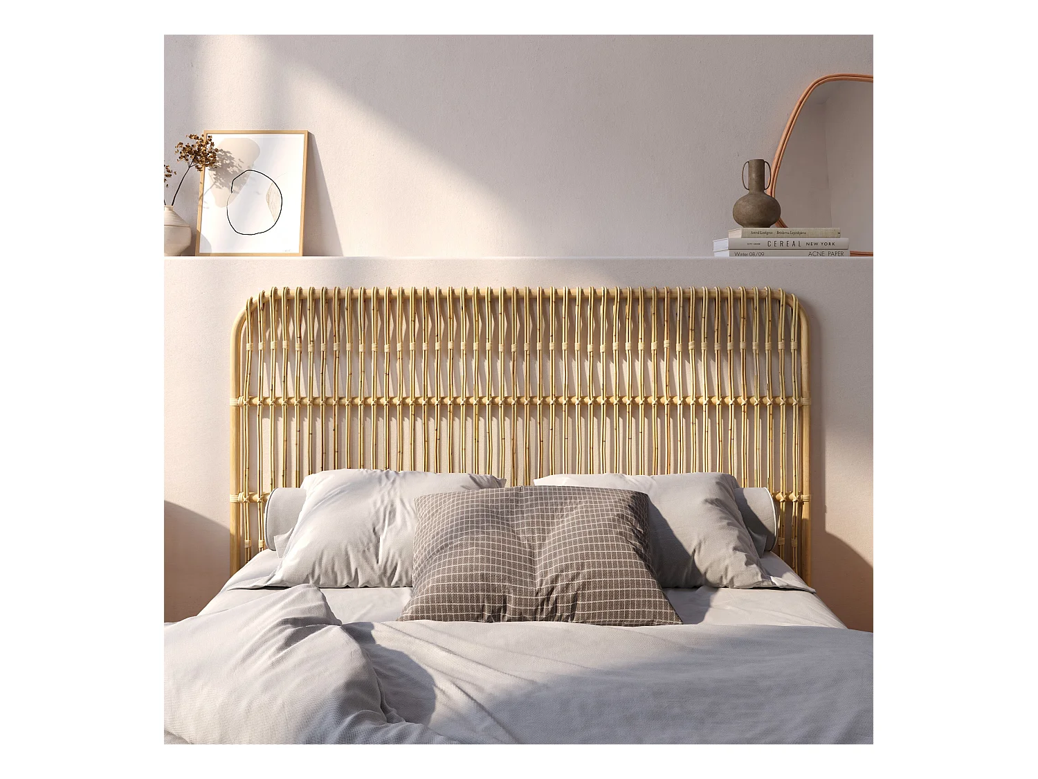 Cabecero de ratán natural 160 cm - Morphée