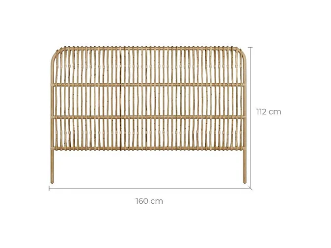 Cabecero de ratán natural 160 cm - Morphée