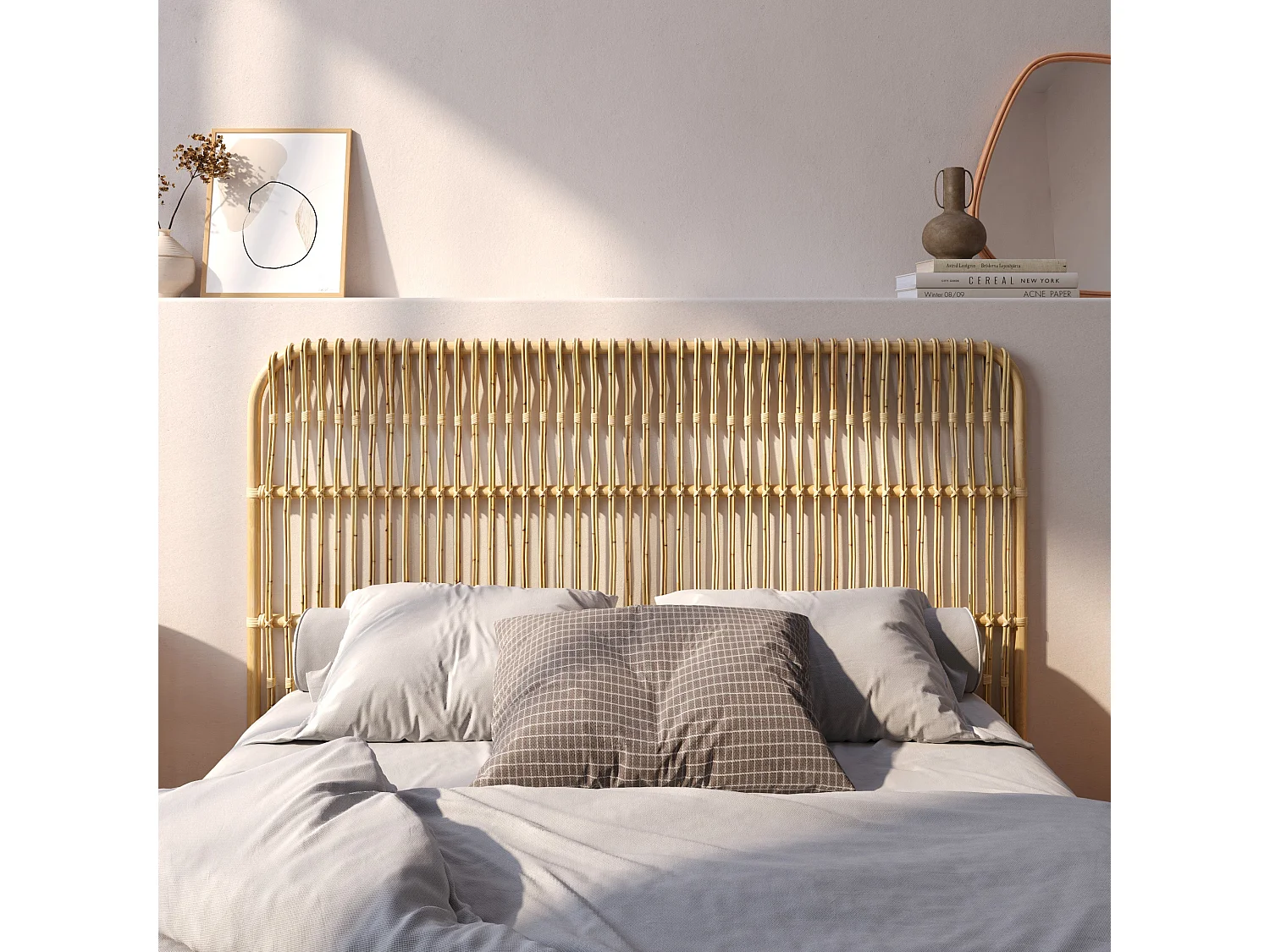 Cabecero de ratán natural 160 cm - Morphée