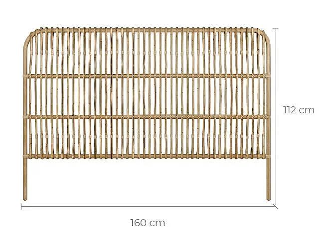 Cabecero de ratán natural 160 cm - Morphée