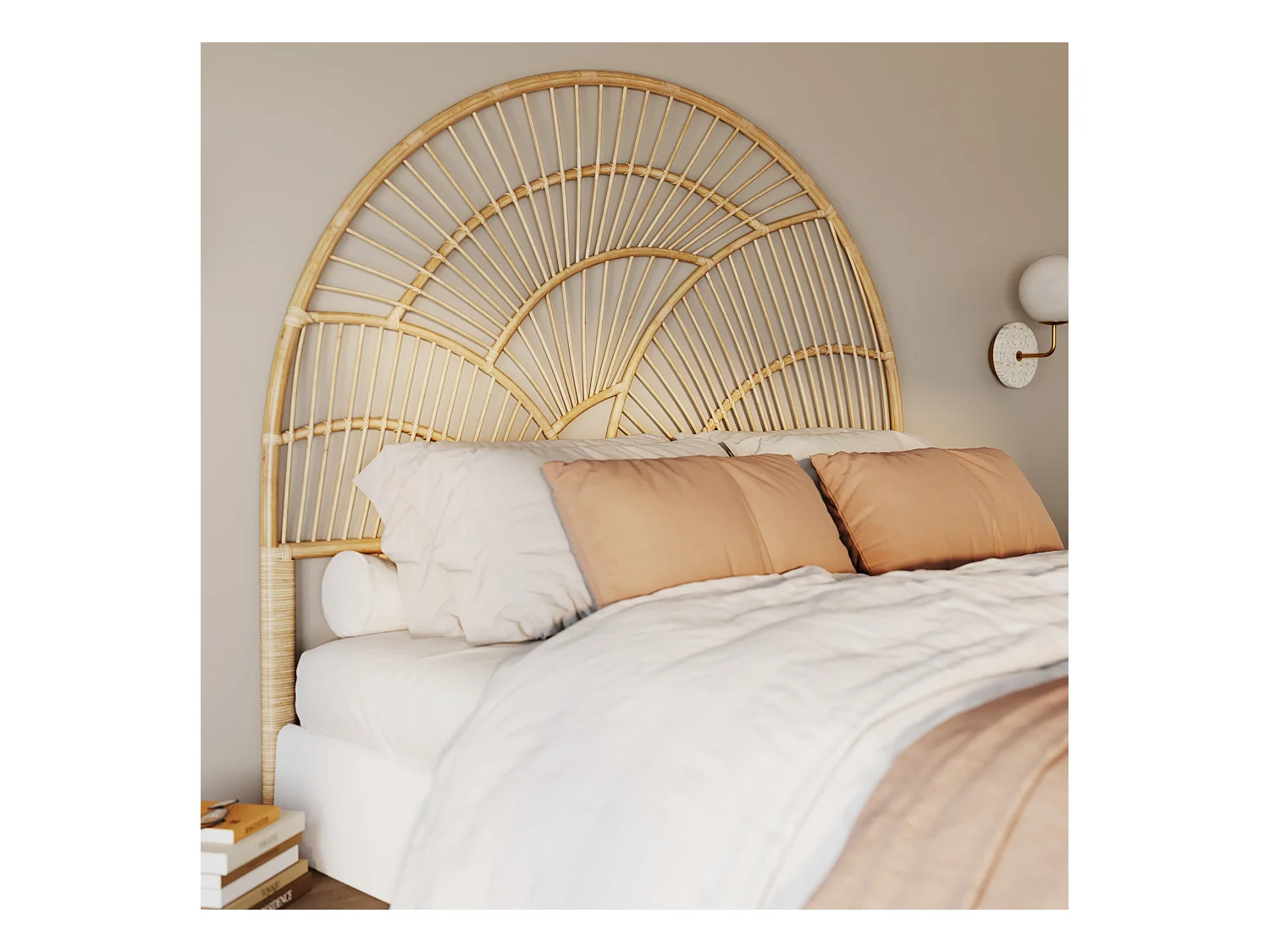 Cabecero de ratán natural 160 cm - Séléné