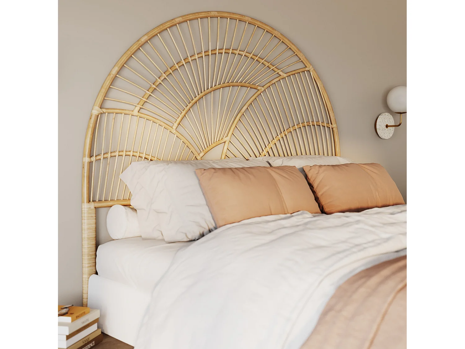 Cabecero de ratán natural 160 cm - Séléné