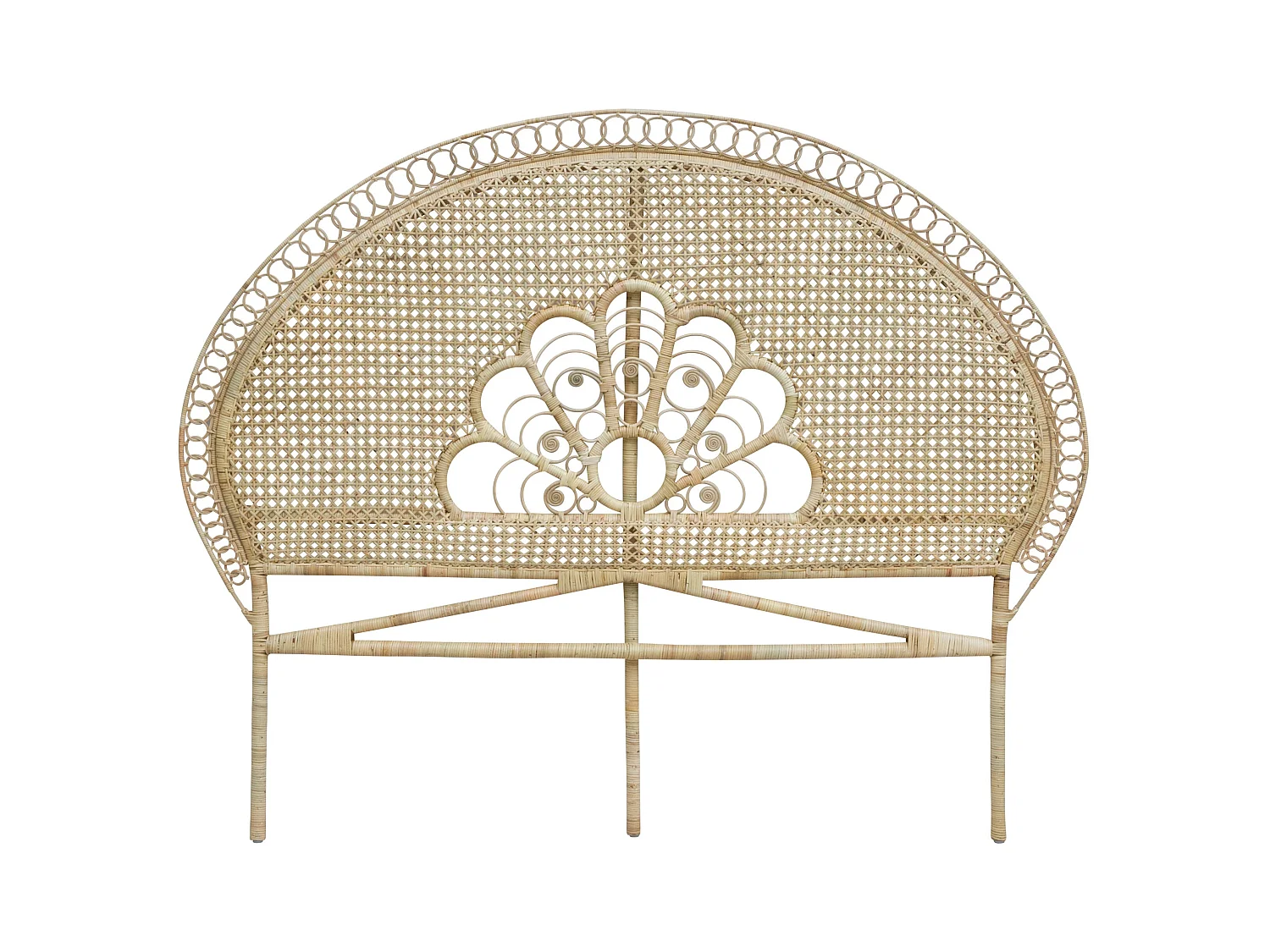 Cabecero 160 cm en ratán natural - Gabriella