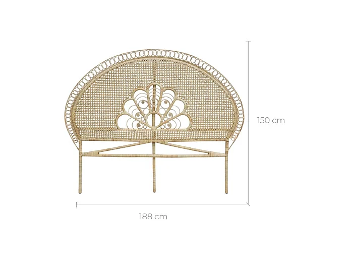 Tête de lit 160 cm en rotin naturel - Gabriella