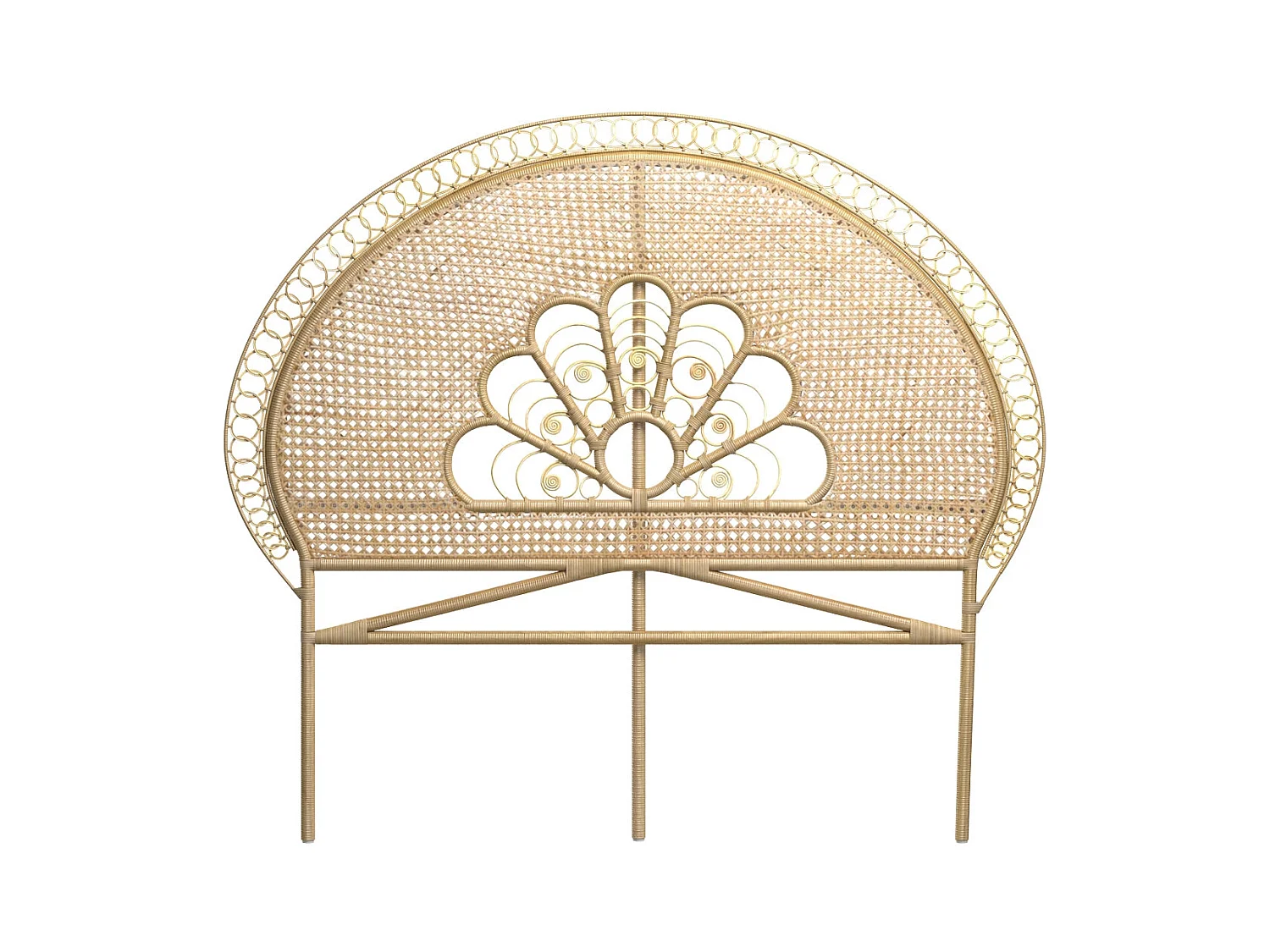 Tête de lit 140 cm en rotin naturel - Gabriella