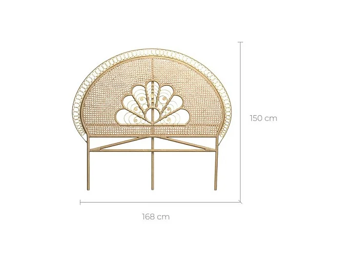 Tête de lit 140 cm en rotin naturel - Gabriella