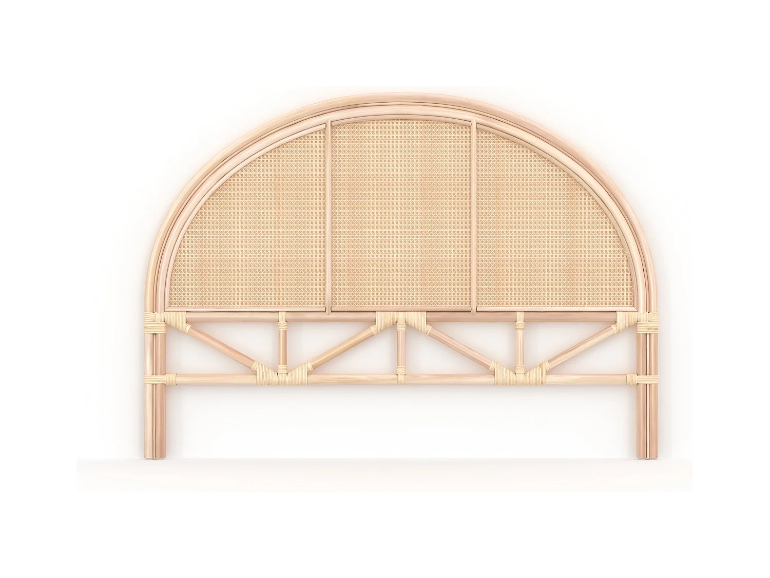 Testata da letto 160 cm in rattan naturale - Grace