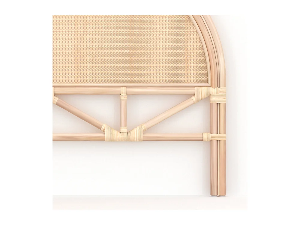 Testata da letto 160 cm in rattan naturale - Grace