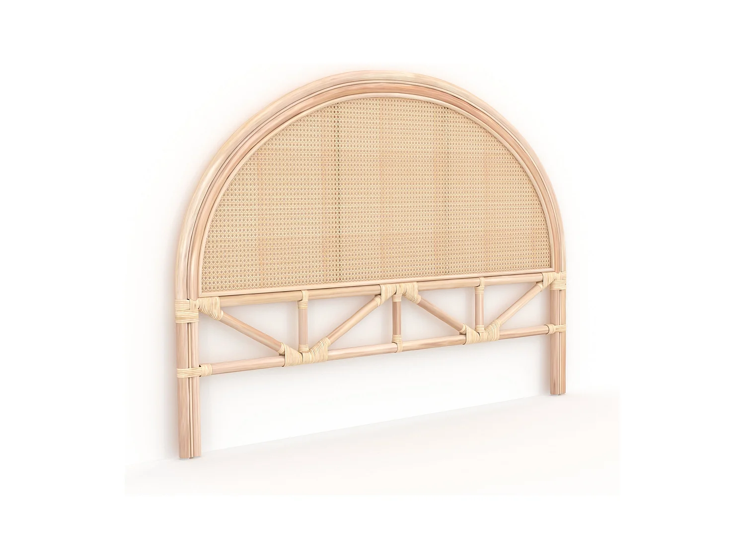 Testata da letto 160 cm in rattan naturale - Grace