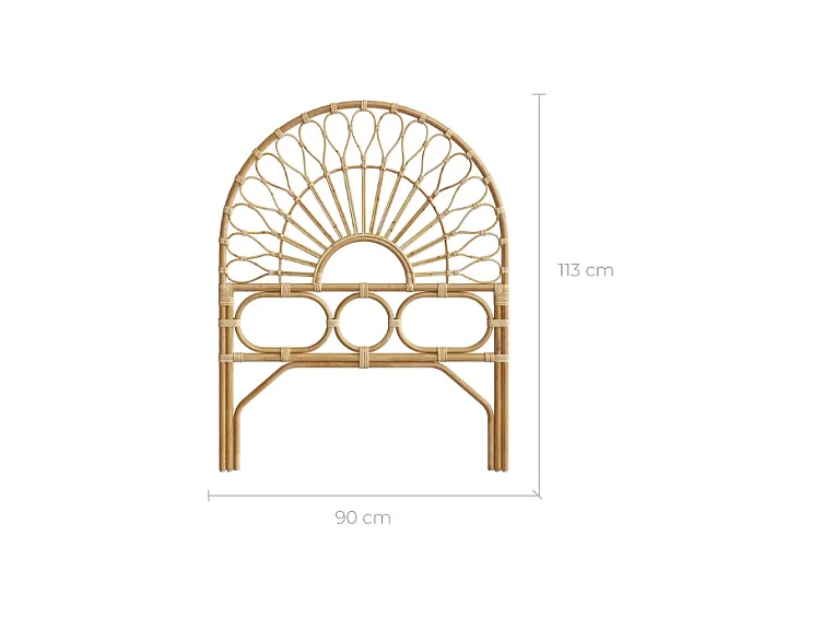Cabecero de cama de ratán de 90 cm - Bahia