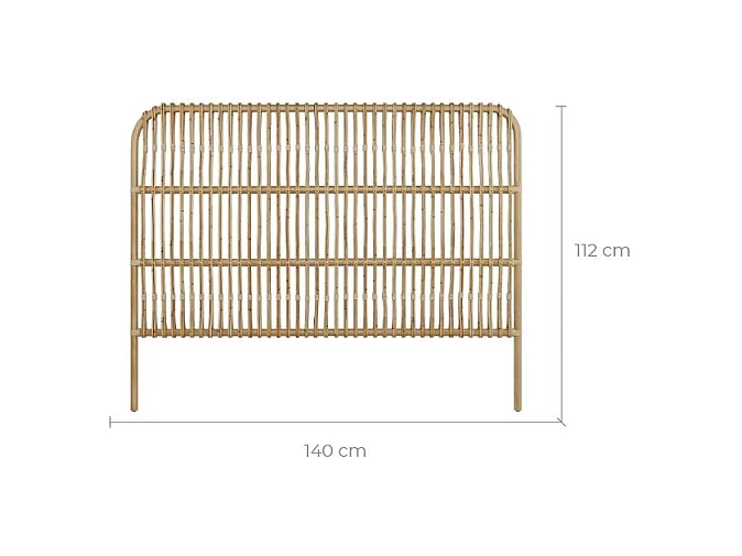 Tête de lit en rotin naturel 140 cm - Morphée
