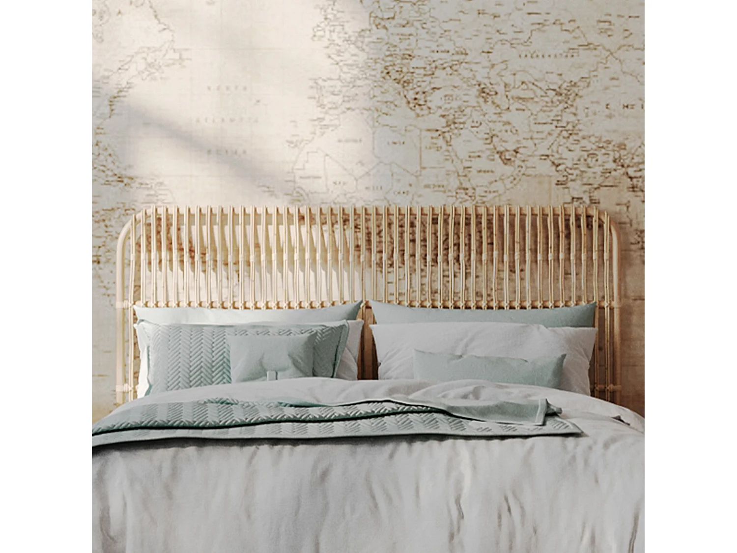 Testiera in rattan naturale 140 cm - Morphée