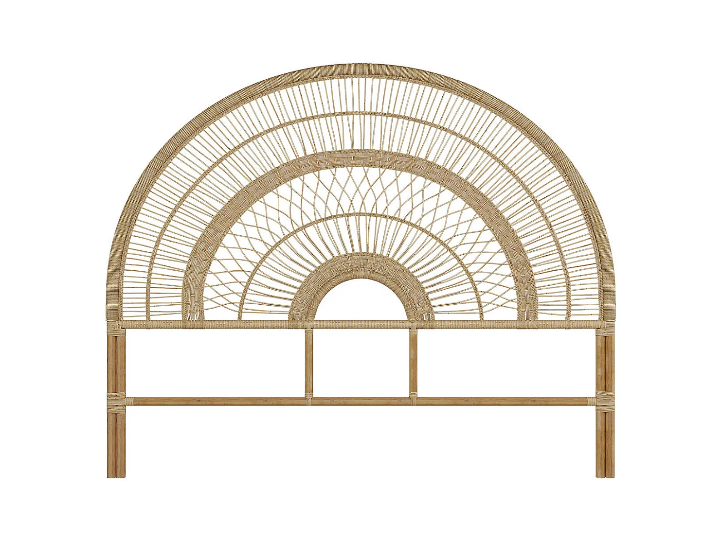 Tête de lit en rotin naturel 160 cm - Astéria