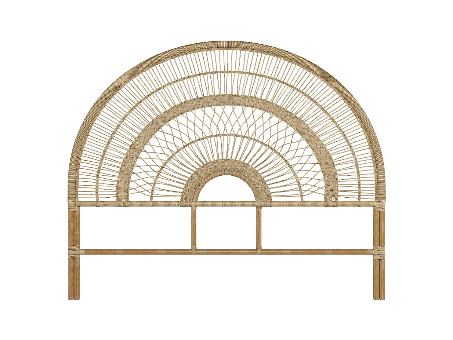 Tête de lit en rotin naturel 160 cm - Astéria