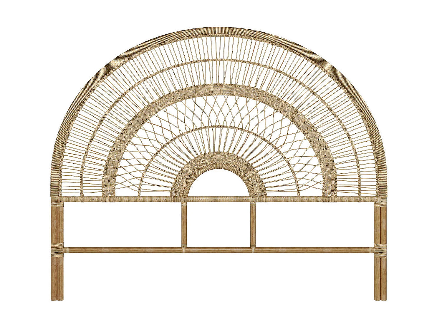 Tête de lit en rotin naturel 160 cm - Astéria