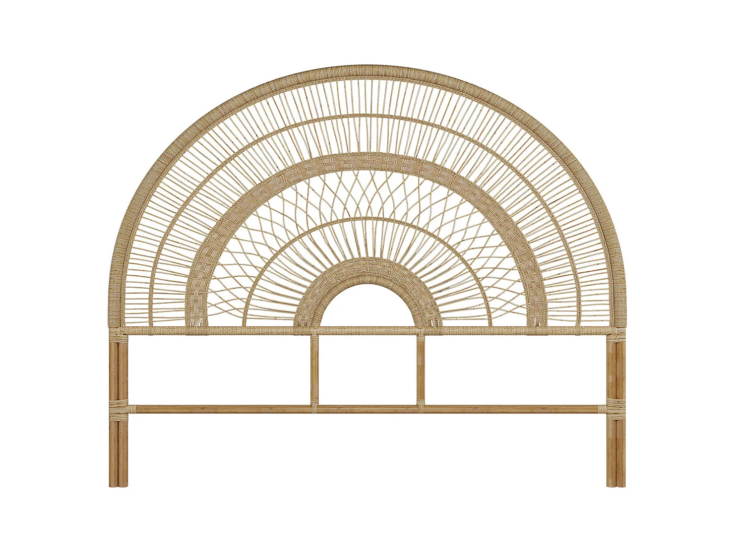 Tête de lit en rotin naturel 160 cm - Astéria