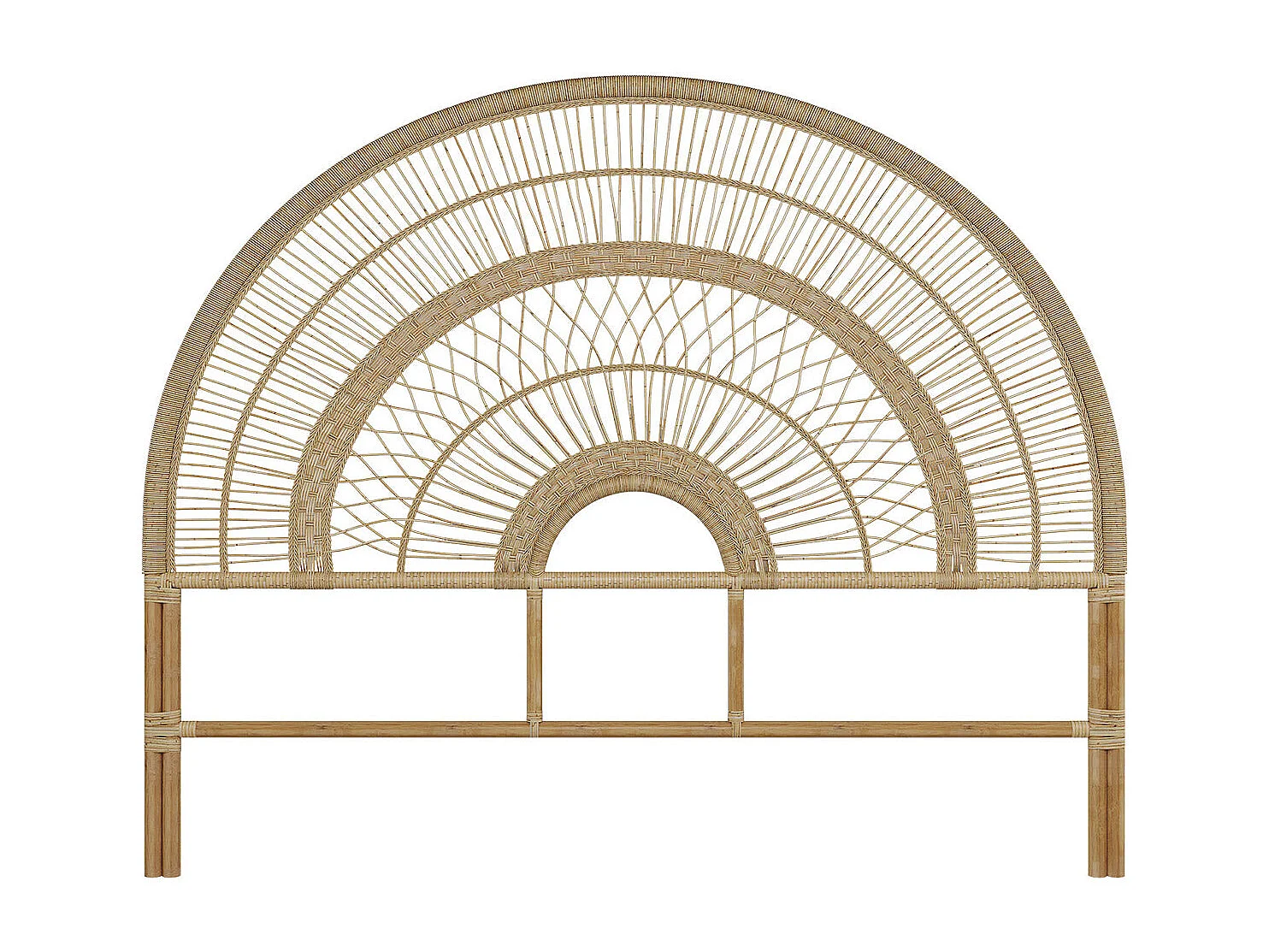 Tête de lit en rotin naturel 160 cm - Astéria