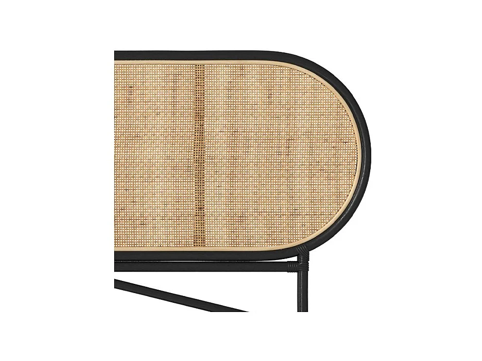 Cabecero de ratán natural y negro 160 cm - Navahino