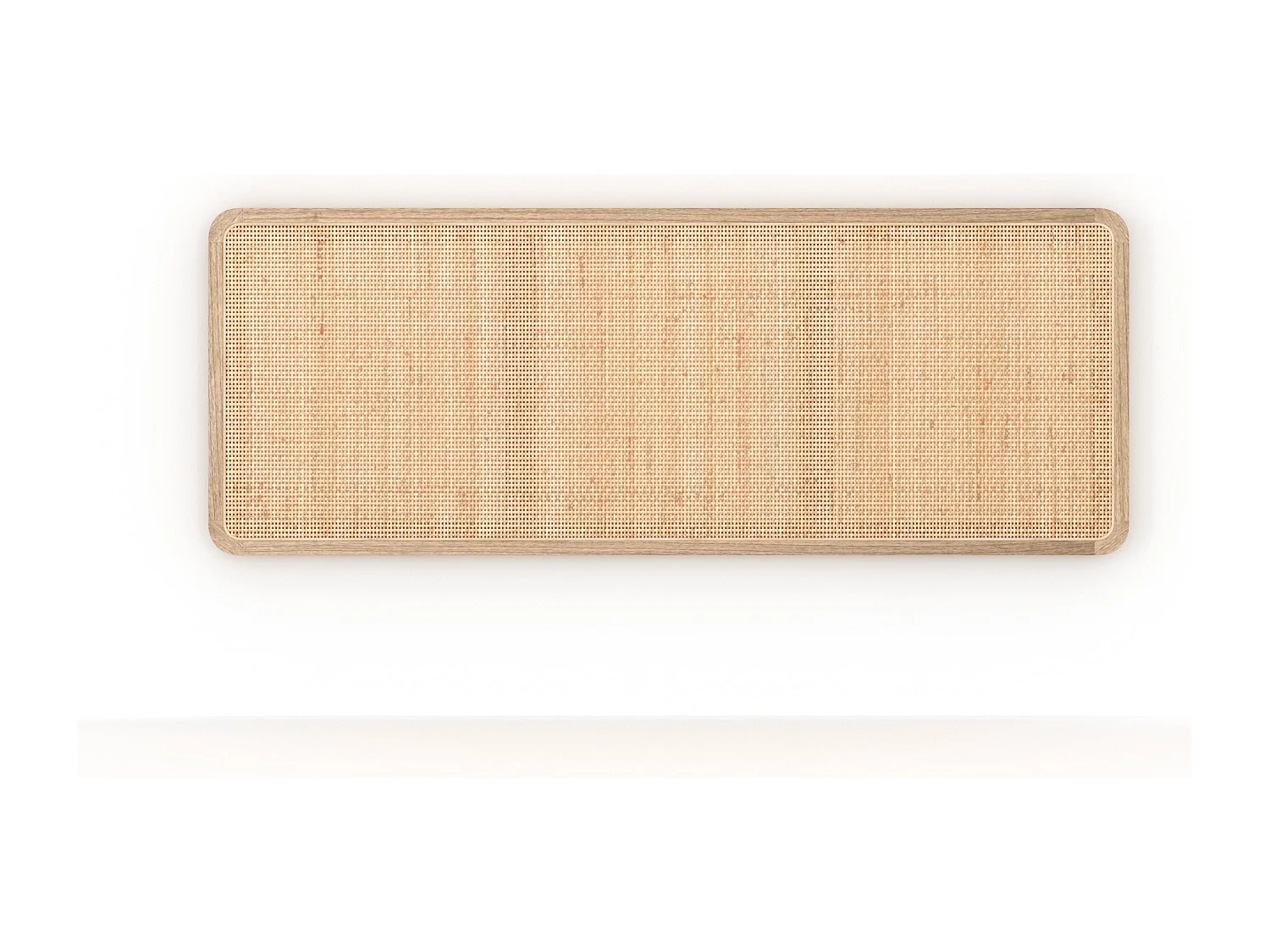 Testata da letto sospesa in legno e canneté 160 cm - Khao