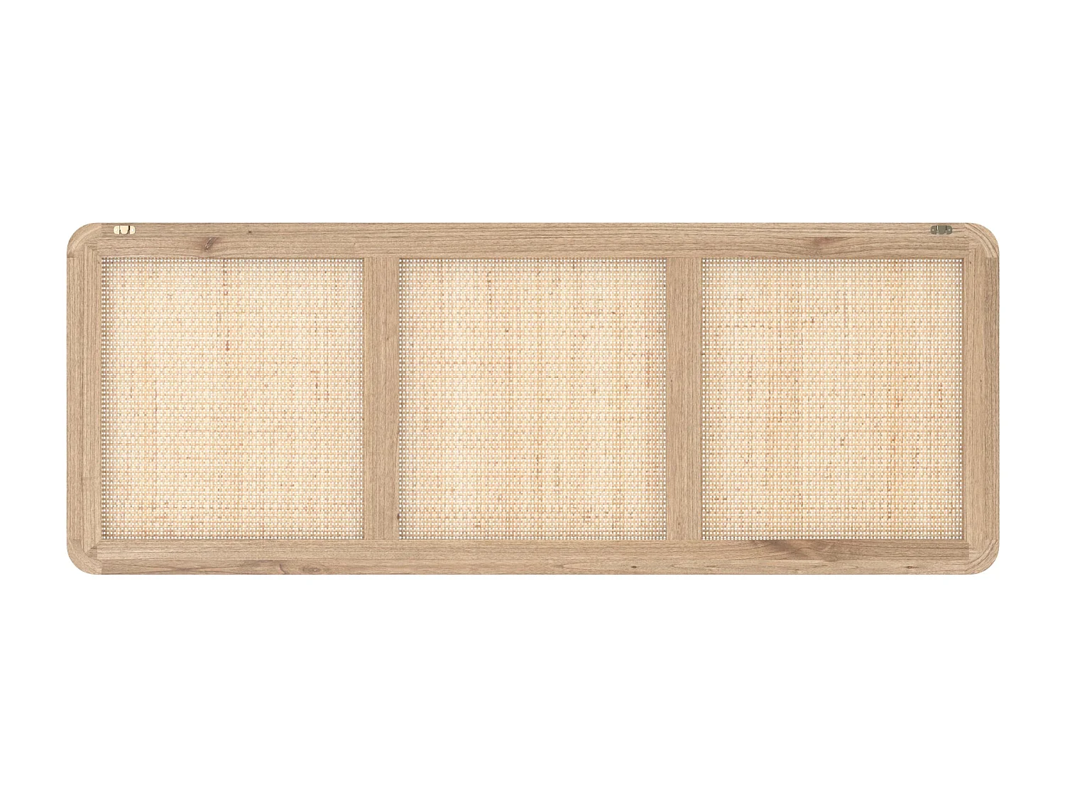 Testata da letto sospesa in legno e canneté 160 cm - Khao