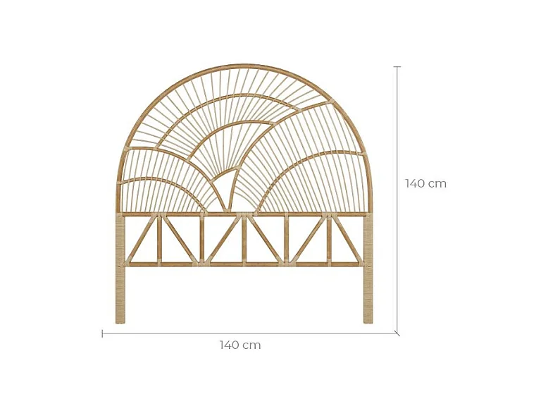 Tête de lit en rotin naturel 140 cm - Séléné