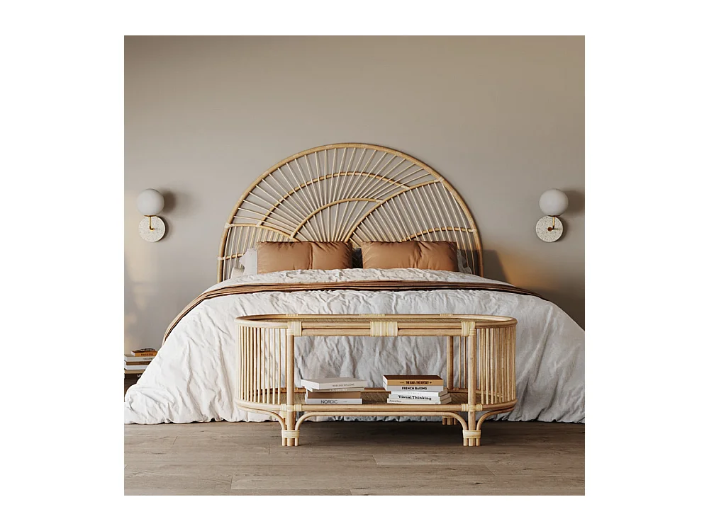 Tête de lit en rotin naturel 140 cm - Séléné