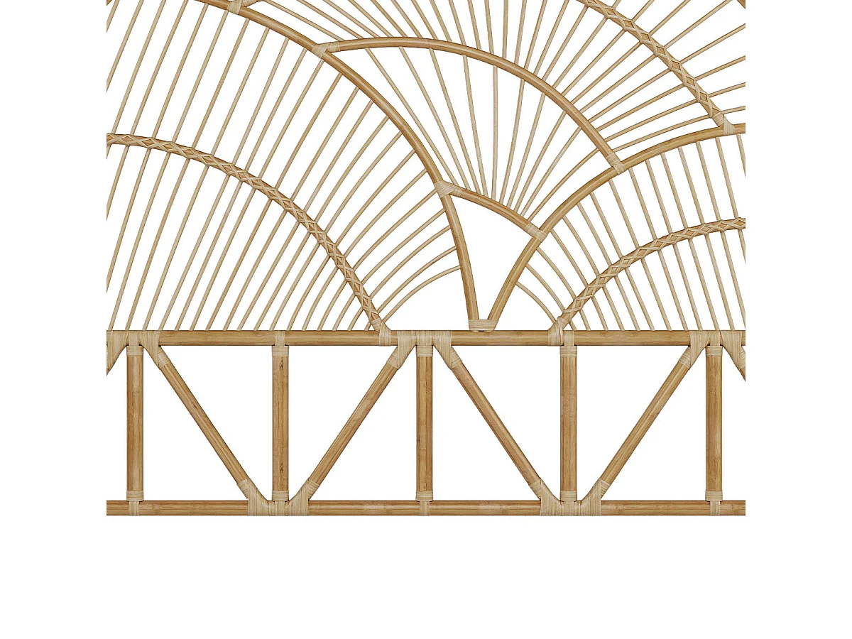 Testata da letto in rattan naturale 140 cm - Séléné