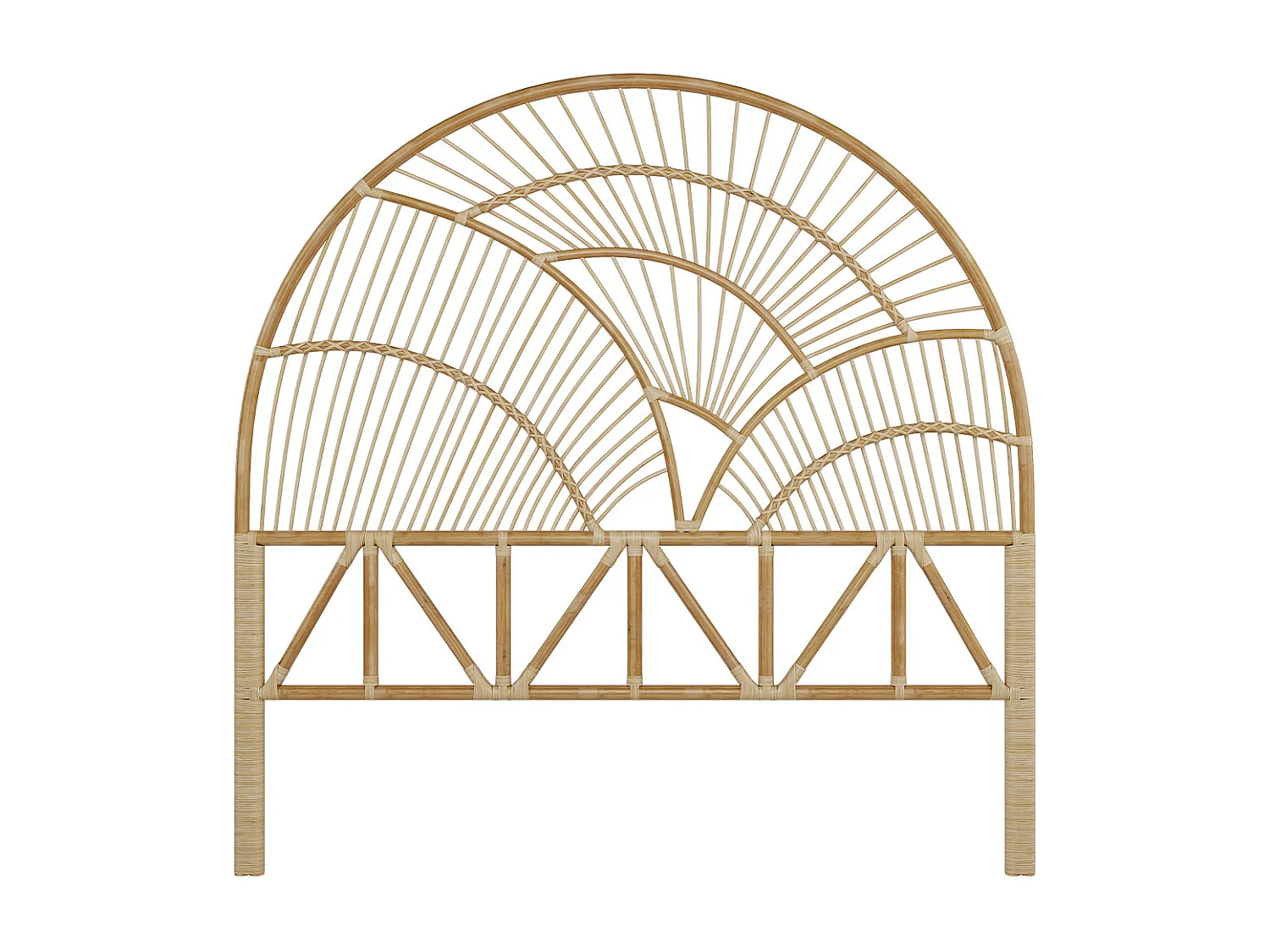 Testata da letto in rattan naturale 140 cm - Séléné